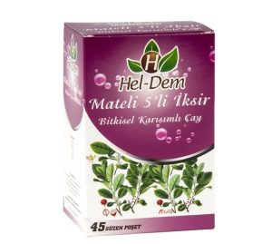 hel-dem mateli 5 li iksir bitki karışımı çay 45 li süzen poşet